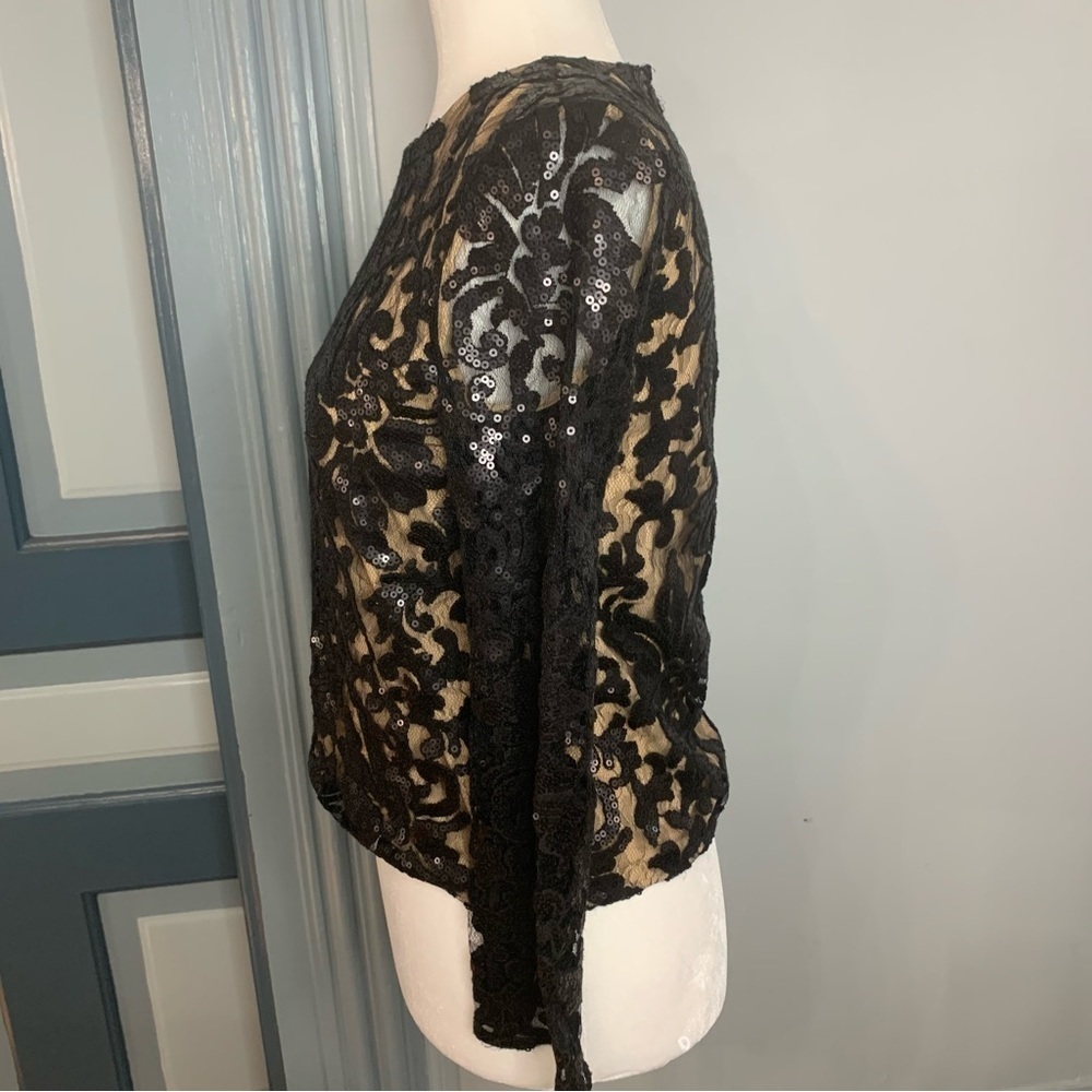 Diane von Furstenberg Black Sequin Top - Picture 4 of 10